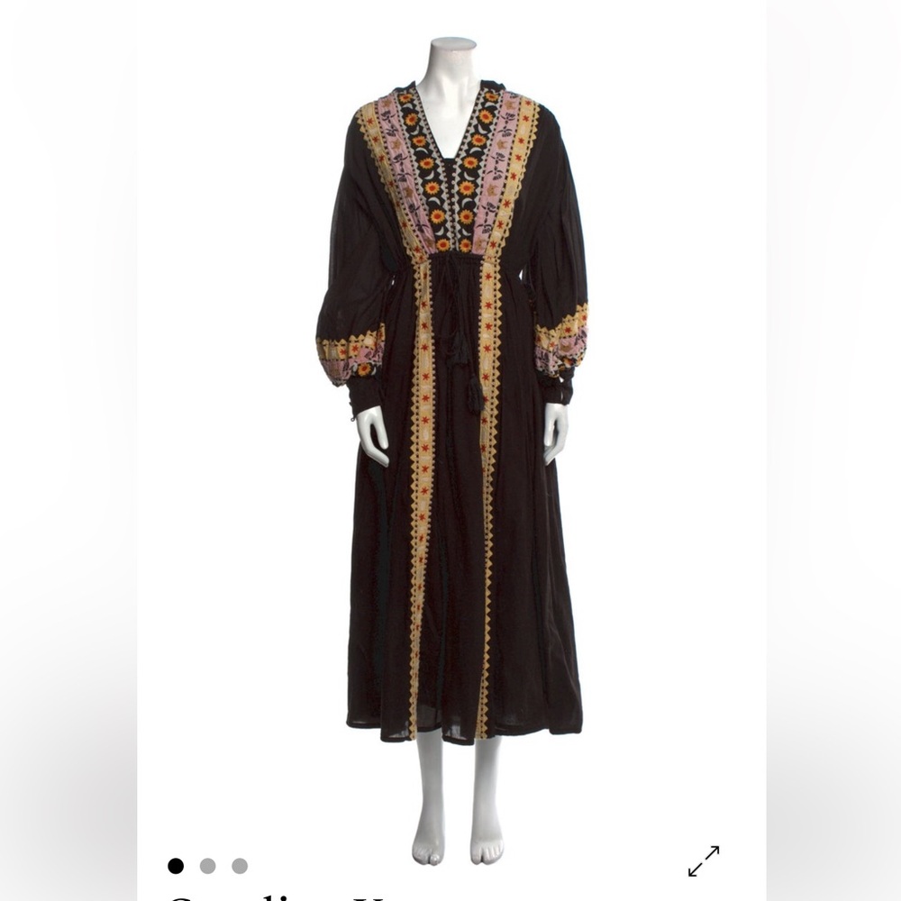 Carolina K Black Embroidered Long Sleeve Dress